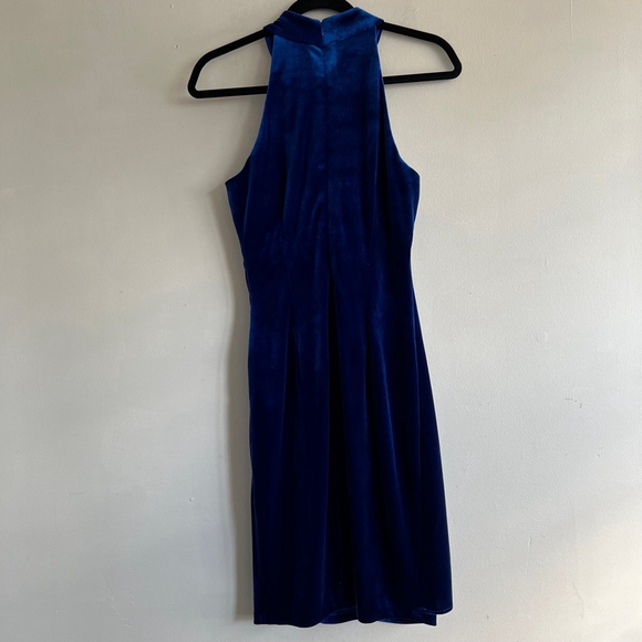 Women's Vince Camuto Blue Velvet Dress Size 6 - Picture 3 of 6
